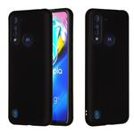 For Motorola Moto G8 Power Pure Color Liquid Silicone Shockproof Full Coverage Protective Case(Black)
