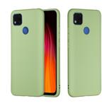 For Xiaomi Redmi 9C Pure Color Liquid Silicone Shockproof Full Coverage Protective Case(Green)