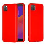For Huawei Y5p / Honor 9s Pure Color Liquid Silicone Shockproof Full Coverage Protective Case(Red)