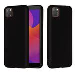 For Huawei Y5p / Honor 9s Pure Color Liquid Silicone Shockproof Full Coverage Protective Case(Black)