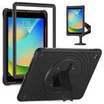 For iPad 10.2 2021 / 2020 / 2019 Holder Silicone Hybrid PC Tablet Case(Black)