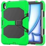 For iPad Air 11 2024 Colorful Silicone Heavy Duty Hybrid PC Tablet Case(Green)