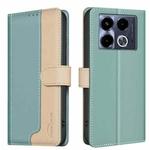 For Infinix Note 40 4G Color Matching RFID Anti-theft Leather Phone Case(Green)