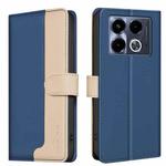 For Infinix Note 40 4G Color Matching RFID Anti-theft Leather Phone Case(Blue)