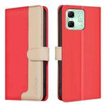 For Infinix Smart 9 / Hot 50i Color Matching RFID Anti-theft Leather Phone Case(Red)