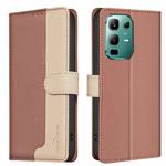 For Infinix Note 50X 5G Color Matching RFID Anti-theft Leather Phone Case(Brown)