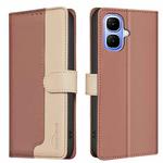 For Infinix Smart 10 4G Color Matching RFID Anti-theft Leather Phone Case(Brown)