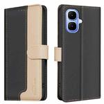 For Infinix Smart 10 4G Color Matching RFID Anti-theft Leather Phone Case(Black)