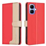 For Infinix Smart 10 4G Color Matching RFID Anti-theft Leather Phone Case(Red)