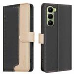 For Infinix Hot 60 Pro 4G Color Matching RFID Anti-theft Leather Phone Case(Black)