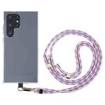 6mm Gold Buckle Adjustable Mobile Phone Anti-lost Long Lanyard(Blue Purple)