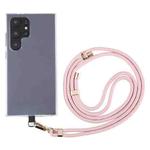 6mm Gold Buckle Adjustable Mobile Phone Anti-lost Long Lanyard(Pink)