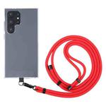 6mm Black Buckle Adjustable Mobile Phone Anti-lost Long Lanyard(Red)