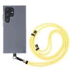 6mm Black Buckle Adjustable Mobile Phone Anti-lost Long Lanyard(Yellow)