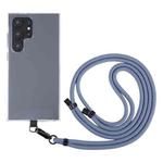 6mm Black Buckle Adjustable Mobile Phone Anti-lost Long Lanyard(Grey Blue)