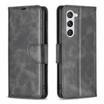 For Samsung Galaxy S25 5G Lambskin Texture Pure Color Flip Leather Phone Case(Black)