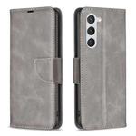 For Samsung Galaxy S25 5G Lambskin Texture Pure Color Flip Leather Phone Case(Grey)