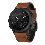 For Garmin Fenix 7X 26mm Dot Hole Silicone Leather Quick Release Watch Band(Brown Black)