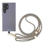 6mm Dual Buckle Adjustable Mobile Phone Anti-lost Long Lanyard(Dark Blue Yellow)