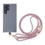 6mm Dual Buckle Adjustable Mobile Phone Anti-lost Long Lanyard(Rose Red Yellow)