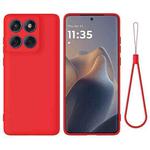 For Motorola Edge 60 Fusion Solid Color Liquid Silicone Dropproof Full Coverage Phone Case(Red)