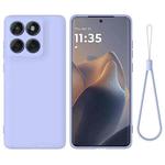 For Motorola Edge 60 Fusion Solid Color Liquid Silicone Dropproof Full Coverage Phone Case(Purple)