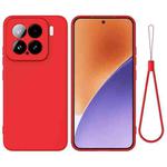 For Xiaomi 15 Solid Color Liquid Silicone Dropproof Full Coverage Phone Case(Red)