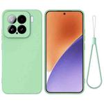 For Xiaomi 15 Solid Color Liquid Silicone Dropproof Full Coverage Phone Case(Green)