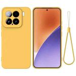 For Xiaomi 15 Solid Color Liquid Silicone Dropproof Full Coverage Phone Case(Yellow)
