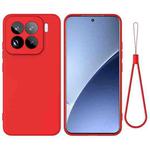 For Xiaomi 15 Pro Solid Color Liquid Silicone Dropproof Full Coverage Phone Case(Red)