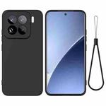 For Xiaomi 15 Pro Solid Color Liquid Silicone Dropproof Full Coverage Phone Case(Black)