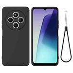For Xiaomi Poco M7 5G Solid Color Liquid Silicone Dropproof Full Coverage Phone Case(Black)