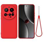 For Xiaomi 15 Ultra Solid Color Liquid Silicone Dropproof Full Coverage Phone Case(Red)