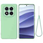 For Redmi Note 14 Pro+ 5G Solid Color Liquid Silicone Dropproof Full Coverage Phone Case(Green)