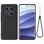 For Redmi Note 14 Pro+ 5G Solid Color Liquid Silicone Dropproof Full Coverage Phone Case(Black)