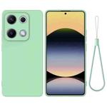For Redmi Note 14S 4G Solid Color Liquid Silicone Dropproof Full Coverage Phone Case(Green)