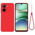 For Redmi A5 4G 171.7mm / Poco C71 Solid Color Liquid Silicone Dropproof Full Coverage Phone Case(Red)