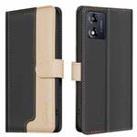 For Motorola Moto E13 4G Color Matching RFID Anti-theft Leather Phone Case(Black)