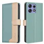 For Motorola Edge 50 Pro 5G Color Matching RFID Anti-theft Leather Phone Case(Green)