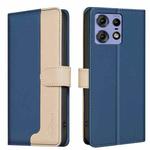 For Motorola Edge 50 Pro 5G Color Matching RFID Anti-theft Leather Phone Case(Blue)