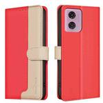 For Motorola Moto G04 / G24 / E14 Color Matching RFID Anti-theft Leather Phone Case(Red)