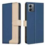 For Motorola Moto G14 4G Color Matching RFID Anti-theft Leather Phone Case(Blue)