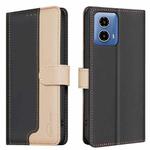 For Motorola Moto G34 5G Color Matching RFID Anti-theft Leather Phone Case(Black)