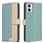 For Motorola Moto G73 5G Color Matching RFID Anti-theft Leather Phone Case(Green)