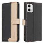 For Motorola Moto G73 5G Color Matching RFID Anti-theft Leather Phone Case(Black)