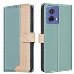 For Motorola Moto G85 Color Matching RFID Anti-theft Leather Phone Case(Green)
