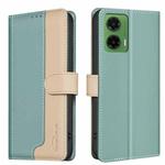 For Motorola Moto G35 Color Matching RFID Anti-theft Leather Phone Case(Green)