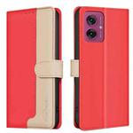 For Motorola Moto G55 Color Matching RFID Anti-theft Leather Phone Case(Red)