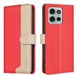 For Motorola Moto G75 5G Color Matching RFID Anti-theft Leather Phone Case(Red)