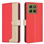 For Motorola Moto G15 Color Matching RFID Anti-theft Leather Phone Case(Red)